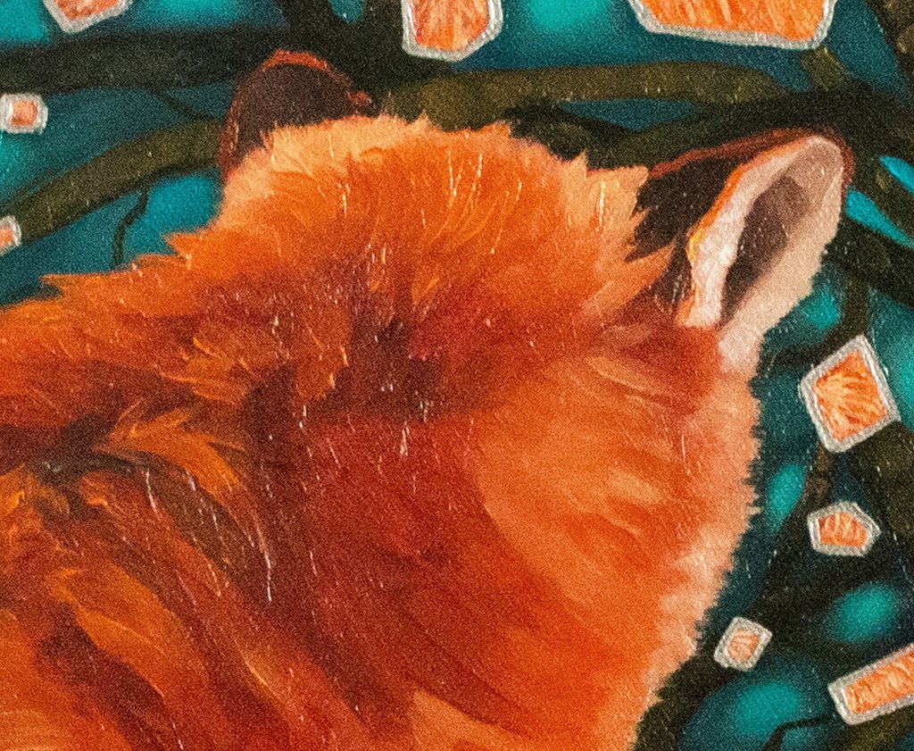 Fantasy oil painting-Mirror dimension red fox-16''x20